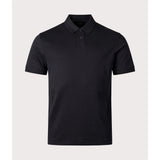 BOSS Orange Interlock Polo Shirt In Black