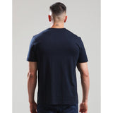 BOSS Orange Logo Artwork Cotton Jersey T-Shirt In Dark Blue