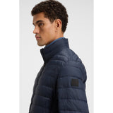 BOSS Orange Packable Slim Fit Jacket With Water Repellent Mixed Quilting In Dark Blue