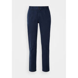 BOSS Orange Pleated Chino Trousers In Dark Blue