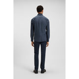 BOSS Orange Regular Fit In Cotton Flannel Shirt In Blue