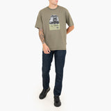 BOSS Orange Relaxed Fit Cotton Jersey T-Shirt With Printed Artwork In Green