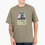 BOSS Orange Relaxed Fit Cotton Jersey T-Shirt With Printed Artwork In Green