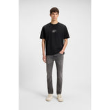BOSS Orange Relaxed-Fit Cotton T-Shirt With Logo Artwork In Black