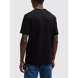 BOSS Orange Scorpion Logo Regular Fit Cotton Crew Neck T-Shirt In Black