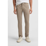 BOSS Orange Slim Fit Stretch Cotton Satin Trousers In Pastel Brown