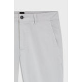 BOSS Orange Slim-Fit Trousers Stretch-Cotton Satin In Grey