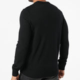 BOSS Orange Wool Blend Crew Neck Jumper In Black