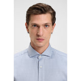 BOSS Regular-Fit Printed Cotton Twill Shirt In Light Blue