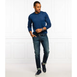 BOSS Regular-Fit Wool Sweater With Embroidered Logo In Blue