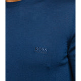 BOSS Regular-Fit Wool Sweater With Embroidered Logo In Blue