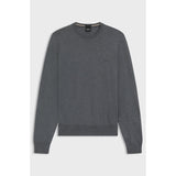 BOSS Regular-Fit Wool Sweater With Embroidered Logo In Grey