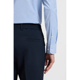 BOSS Slim-Fit Checked Performance Stretch Poplin Shirt In Light Blue