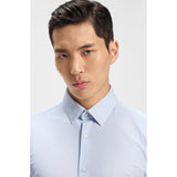 BOSS Slim-Fit Printed Performance-Stretch Jersey Shirt In Light Blue
