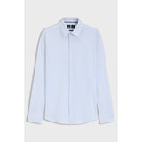 BOSS Slim-Fit Printed Performance-Stretch Jersey Shirt In Light Blue