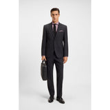 BOSS Slim Fit Shirt In Easy-Iron Stretch Cotton In Dark Red