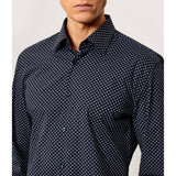 BOSS Slim Fit Stretch Shirt In Dark Blue