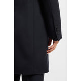 BOSS Slim Fit Wool And Cashmere Coat In Dark Blue