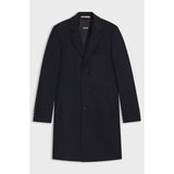 BOSS Slim Fit Wool And Cashmere Coat In Dark Blue