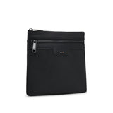 Hugo Boss Structured Envelope Bag With Signature Trims In Black