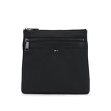 Hugo Boss Structured Envelope Bag With Signature Trims In Black