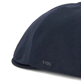 BOSS Trystan Techwool Flat Cap In Dark Blue