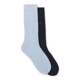 BOSS Two-Pack Of Socks In A Regular Length In Light Blue