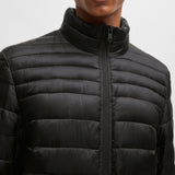 Hugo Boss Water Repellent Padded Jacket With Logo Badge In Black