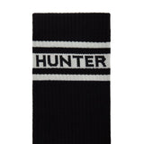 Hunter Pack Of 3 Unisex Crew Heritage Ankle Socks In Jet Black