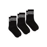 Hunter Pack Of 3 Unisex Crew Heritage Ankle Socks In Jet Black