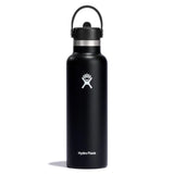 Hydro Flask 21 oz Standard Mouth with Flex Straw Cap In Black