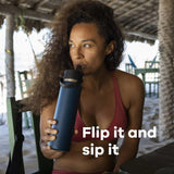 Hydro Flask 32 oz (946 ml) Wide Mouth with Flex Straw Cap In Surf