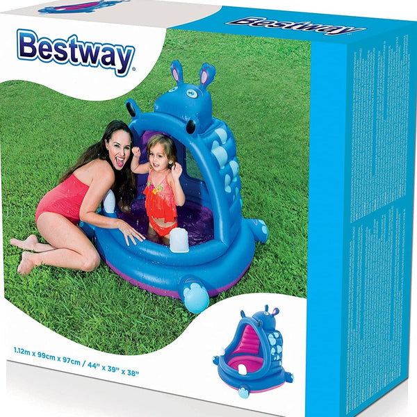 Bestway Covered Hippo Baby Paddling Pool (44 x 39 x 38cm)