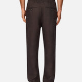 Industrie Catania Linen Pants in Chestnut