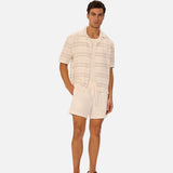 Industrie The Caparica Short-sleeve Shirt in Beige/Brown