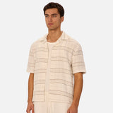 Industrie The Caparica Short-sleeve Shirt in Beige/Brown
