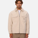 Industrie The Coleman Zip Sherpa Jacket in Oatmeal