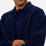 Industrie The Hamilton Knitted Polo in Cobalt