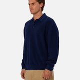 Industrie The Hamilton Knitted Polo in Cobalt