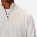 Industrie The Lakewood Zip Neck Knit in Snow Marl