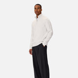 Industrie The Lakewood Zip Neck Knit in Snow Marl