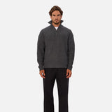 Industrie The Montreal Zip Neck Knit in Charcoal