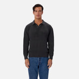 Industrie The New England Polo Knit In Gasoline