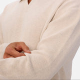 Industrie The New England Polo Knit in Ivory Marble