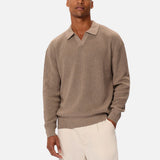 Industrie The New England Polo Knit in Walnut