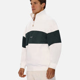 Industrie The New Luton Track Top in Off White/Rich Green