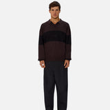 Industrie The Panelled Knit in Espresso/Black Combo