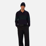 Industrie The Panelled Knit in Navy/Green Combo