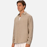 Industrie The St Martins Long Sleeve Linen Shirt Fawn