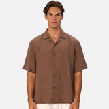 Industrie The St Martins Short Sleeve Linen Shirt Macchiato